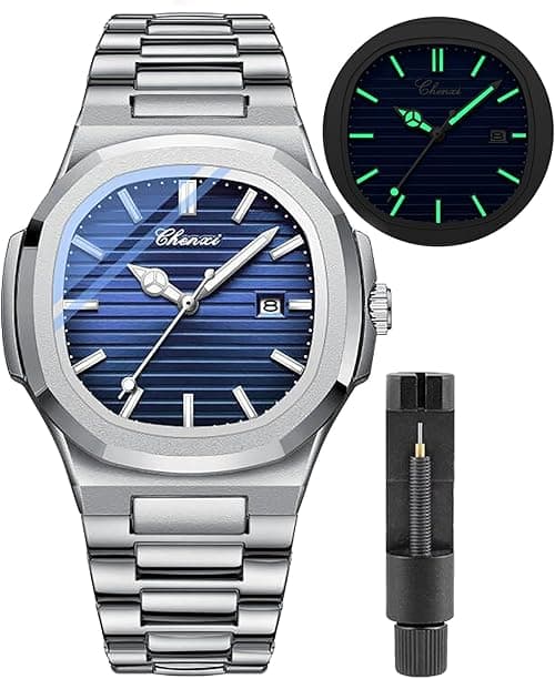 Gosasa - Fashion Men's Stainless Steel Quartz Watch Luminous Waterproof Analog Display on Amazon.ae - Price Tracker