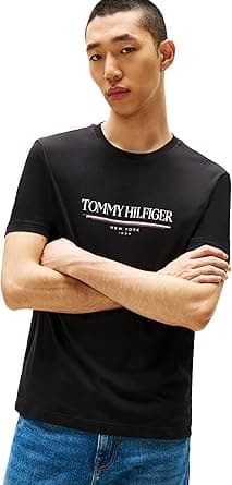 Tommy Hilfiger mens Short Sleeve Cotton Graphic T-shirts With Printed Logo Short Sleeve Cotton Graphic T-shirts With Printed Logo (pack of 1) on Amazon.ae - Price Tracker