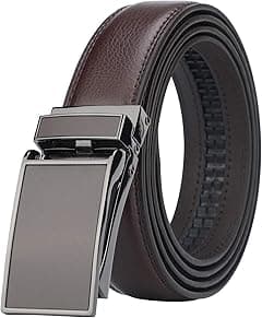 HIMI Men's Comfort Genuine Leather Ratchet Dress Belt with Automatic Click Buckle - Amazon.ae Price Tracker
