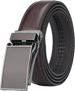 HIMI Men's Comfort Genuine Leather Ratchet Dress Belt with Automatic Click Buckle - Best Deal Finder