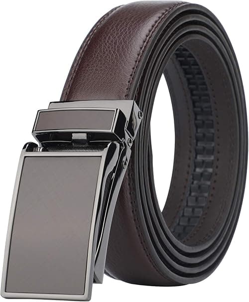 HIMI Men's Comfort Genuine Leather Ratchet Dress Belt with Automatic Click Buckle on Amazon.ae - Price Tracker