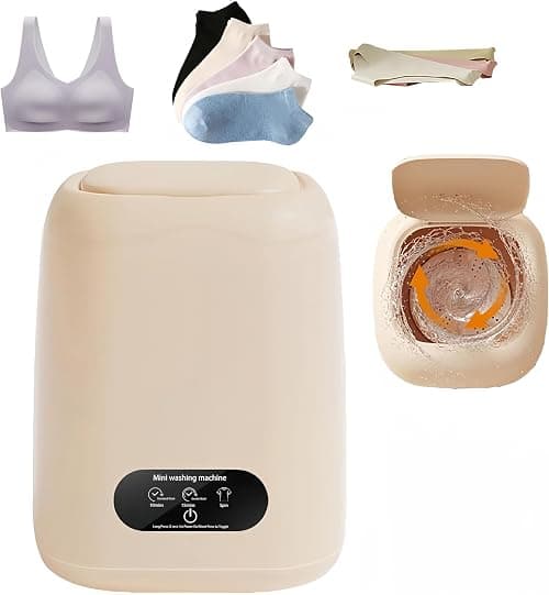 Angju Portable Washing Machine, 9L Capacity Washing Machine with Spin Dryer, 2-In-1 Blue Light Antibacterial Washer, Deep Cleaning 3 Modes, Timing Function, Ideal Washer for Underwear, Socks, Towels على Amazon.ae - متتبع الأسعار