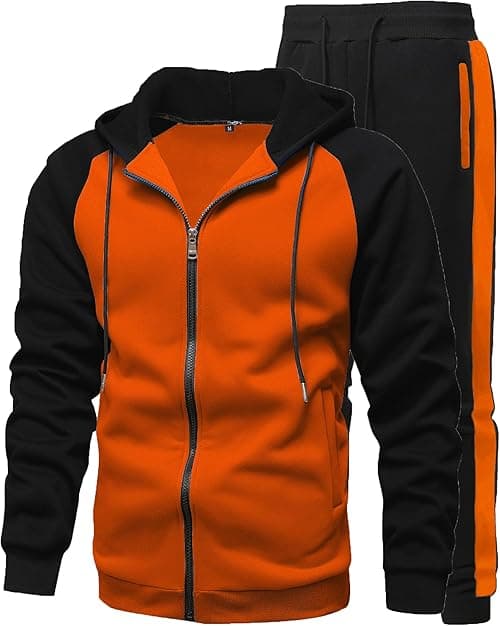 GXAMOY Men's 2 Pieces Tracksuits Running Sports Suits Drawstring Waistband Sweatsuit on Amazon.ae - Price Tracker