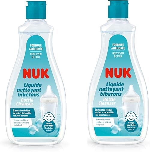NUK Baby Bottle Cleanser | Ideal for Cleaning Baby Bottles, Teats & Accessories | Fragrance Free | pH Neutral | 100% Recycled Bottle Pack | 2 x 500 ML on Amazon.ae - Price Tracker