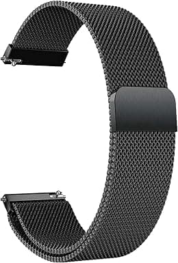ACM Watch Strap Magnetic Loop 20mm compatible with Realme Techlife Watch S100 Smartwatch Luxury Metal Chain Band - Best Deal Finder