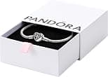 PANDORA Pandora Moments Family Tree Heart Clasp Snake Chain Bracelet, Clear CZ 925 Sterling Silver Charm Bracelet - متتبع أسعار Amazon.sa