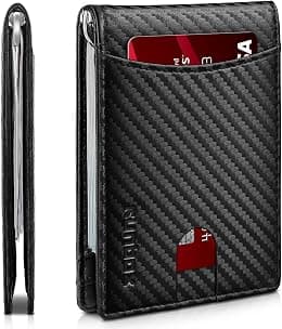 RUNBOX Top Layer Genuine Cowhide Leather Wallet for Men Slim Mens Wallet-Money Clip RFID Wallet-Gift Box, 1. - Best Deal Finder