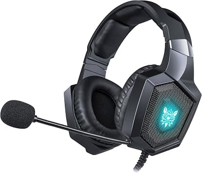 ONIKUMA K8 Gaming Headset with Microphone Gaming Headphones Compatible for PS4 PS5 Xbox PC with RGB Lights PlayStation Headset Over-Ear and Wired 3.5mm Jack Black on Amazon - Best Deal Finder
