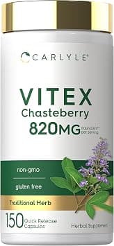 Carlyle Vitex Chasteberry Supplement | 820mg | 150 Capsules | Vitex Agnus-Castus Fruit for Women | Non-GMO, Gluten Free on Amazon.ae - Price Tracker
