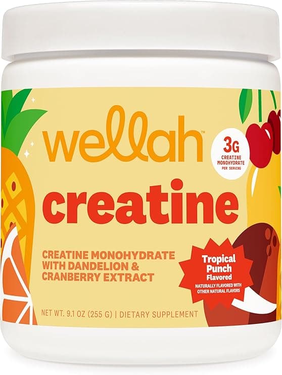 Wellah Creatine for Women - Creatine Monohydrate with Dandelion & Cranberry Extract (50 Servings, Tropical Punch) on Amazon.ae - Price Tracker