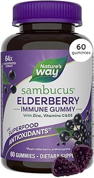 Nature'S Way SambucUS Elderberry Adult'S Immune Boost Gummies, 60 Gummies - Best Deal Finder