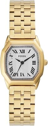 Fossil Women's Harlow Three-Hand Gold-Tone Stainless Steel Bracelet Watch (Model: ES5361), Gold, Harlow - Best Deal Finder