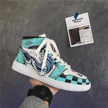 Anime Shoes Sneakers Men Vulcanized Shoes Fashion Hip Hop Sneakers For Men High Top Casual Shoes على Amazon.ae - متتبع الأسعار