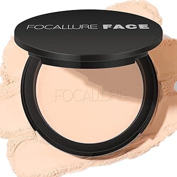 FOCALLURE Flawless Pressed Powder, Control Shine & Smooth Complexion, Pressed Setting Powder Foundation Makeup, Portable Face Powder Compact, Long-Lasting Matte Finish, Ivory on Amazon.ae - Price Tracker