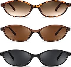 FEISEDY Retro Oval Cat Eye Sunglasses for Women 90s Narrow Lightweight Shades Y2k Trendy Sun Glasses B0257 - Amazon.ae Price Tracker