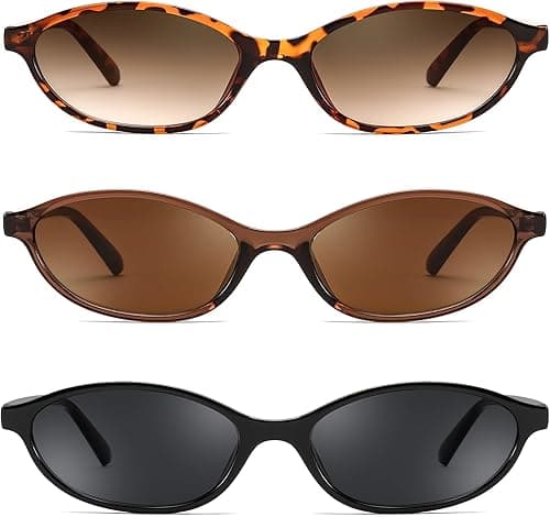 FEISEDY Retro Oval Cat Eye Sunglasses for Women 90s Narrow Lightweight Shades Y2k Trendy Sun Glasses B0257 on Amazon.ae - Price Tracker