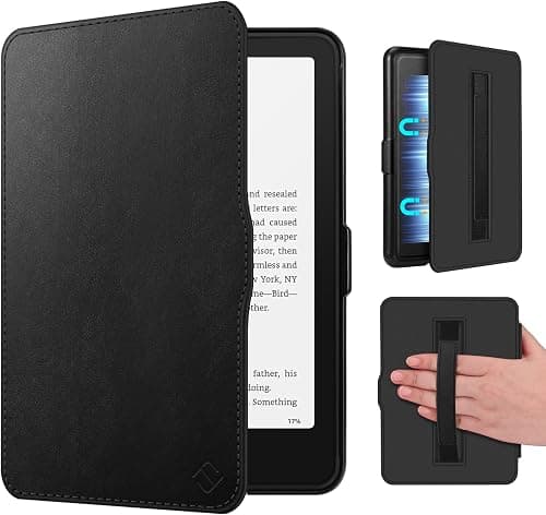 Fintie Case with Hand Strap for 7 Inch Kindle Paperwhite (12th Generation) and Kindle Colorsoft/Paperwhite Signature Edition 2025/2024, Lightweight Case with Auto Sleep/Wake, Black on Amazon.ae - Price Tracker