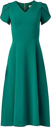 Calvin Klein womens Tulip Sleeve A-line Midi Dress Dress on Amazon.ae - Price Tracker