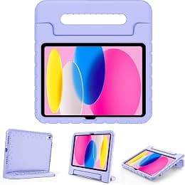 ProCase Kids Case for iPad A16 11th Generation 2025/iPad 10th Generation 2022 with Pencil Holder, iPad 11/10 Case Shockproof Lightweight Cover with Stand Convertible Handle for Children (Lightpurple) - Best Deal Finder