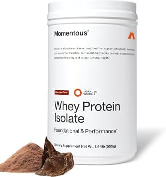 Momentous | Essential Grass-Fed Whey Protein Isolate, 24 Servings Per Pouch for Essential Everyday Use, Gluten-Free, NSF Certified (Chocolate) على Amazon.ae - متتبع الأسعار
