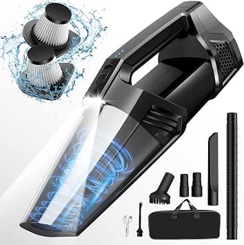 Blestan Handheld Vacuum Cordless Portable Car Vacuum with LED Light, High Power Suction, 3 in 1, Lightweight Rechargeable Hand Vacuum, Hand Held Vacuum Cleaner for Car Home Office, Pet Hair, Black on Amazon - Best Deal Finder