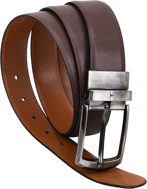 Urban Forest Andrew Brown/Tan Formal Reversible Leather Belt for Men on Amazon.ae - Price Tracker