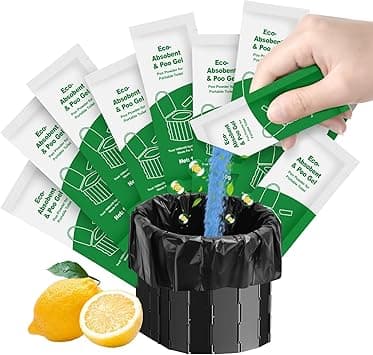 20-Pack Portable Toilet Gel - Fast-Acting Waste Absorber & Odor Eliminator for Camping, Hiking & Emergencies | Compact Poo Powder for Travel Toilets | Leak-Proof Gel Packets for Outdoor Adventures - Amazon.ae Price Tracker