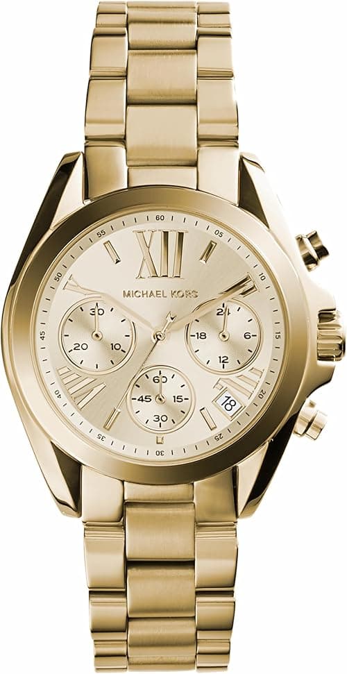 Michael Kors Bradshaw Women's Watch, Stainless Steel Chronograph Watch for Women with Steel or Leather Band on Amazon.ae - Price Tracker