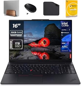 Lenovo AI Business Laptop ThinkPad E16 Gen4 – Intel U7-355, 32GB RAM DDR 5, 1TB SSD, Integrated Graphics, Fingerprint Rdr, Win11 Pro, EngAR (Include Laptop Stand+Mouse+Antivirus+Mousepad) on Amazon.ae - Price Tracker
