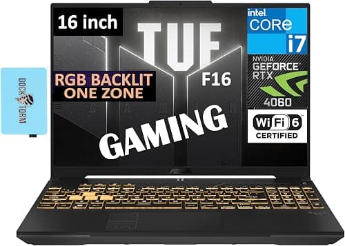 ASUS TUF Gaming F16 16.0" 165Hz WUXGA IPS-Level Gaming Laptop (Intel i7-13650HX, 64GB DDR5 RAM, 1TB SSD, GeForce RTX 4060 8GB, RGB Backlit KB, Thunderbolt 4, Wi-Fi 6, BT 5.2, Webcam, Win11H) w/Hub on Amazon.ae - Price Tracker
