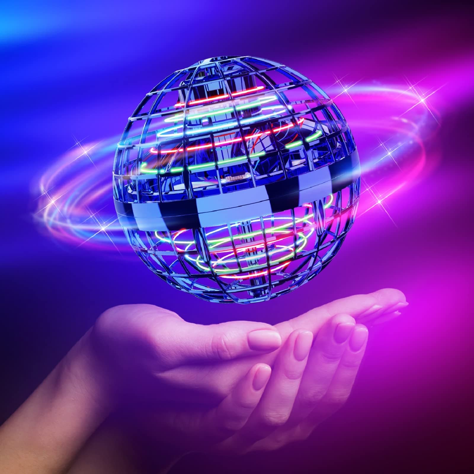TOMZON Flying Orb Ball for Kid, Nebula Orb with RGB LED Lights, Boomerang Fly, 360° Spinner Soaring Orb, Flying Ball for Beginners Adults, Indoor Outdoor, Cool Toys on Amazon.ae - Price Tracker