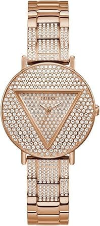 Guess 3 Hands Women's Analog Rose Gold Dial Coloured Quartz Watch, Round Dial with 36 mm Case Width - GW0512L3 on Amazon.ae - Price Tracker