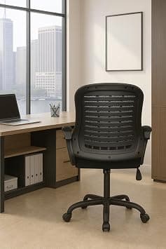 Splendor ® Desk Chair Office Chair for Home Height Adjustable Mid Back Mesh Computer Chair with Lumbar Support Mesh Swivel Computer Office Ergonomic Executive Chair (Medium Back, Black) on Amazon.ae - Price Tracker