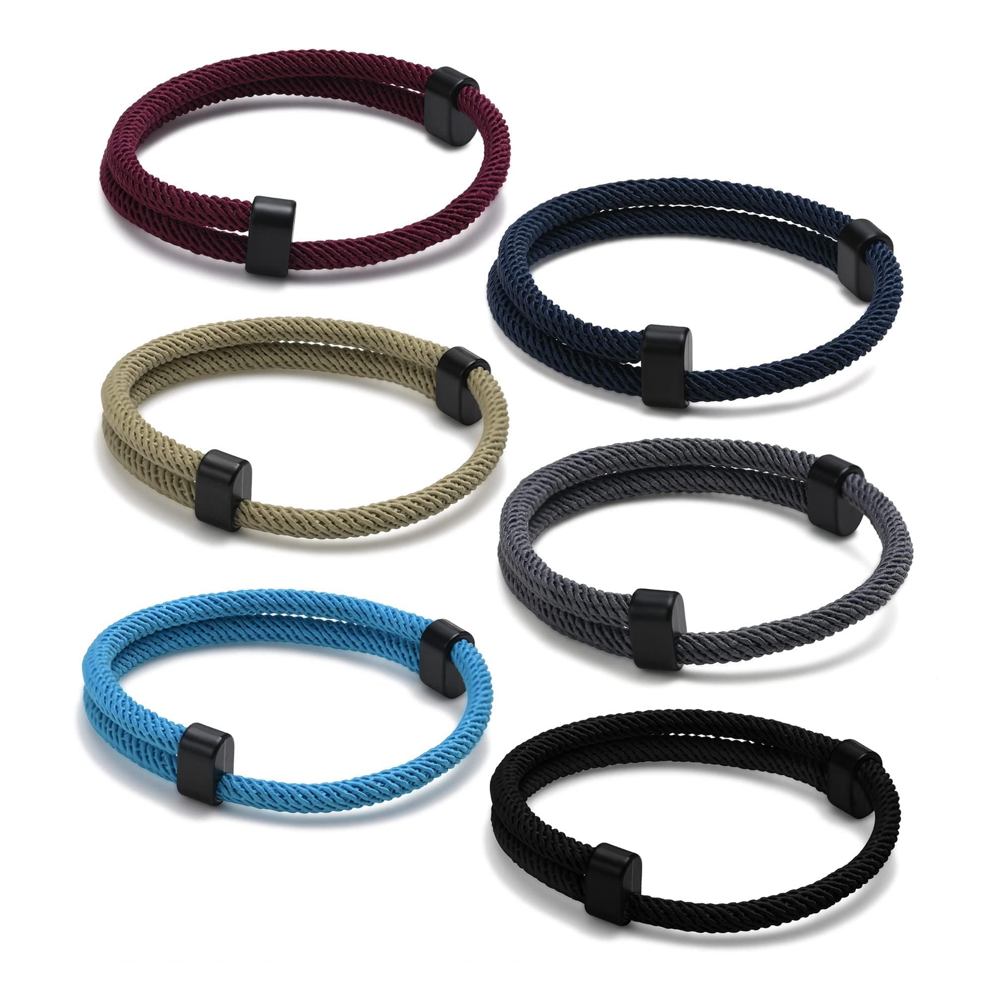 TERRIFI Nautical Braided Rope Bracelets Set, 6 Pcs Adjustable Braided Cord Bracelet, Men Women Braided Bracelets, Handmade Navy Marine String Bracelet on Amazon.ae - Price Tracker