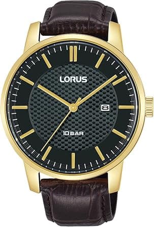 Lorus Unisex's Analog-Digital Quartz Watch with Leather Strap RH980NX9, Black, Quartz Watch, Black, Quartz Watch on Amazon.ae - Price Tracker