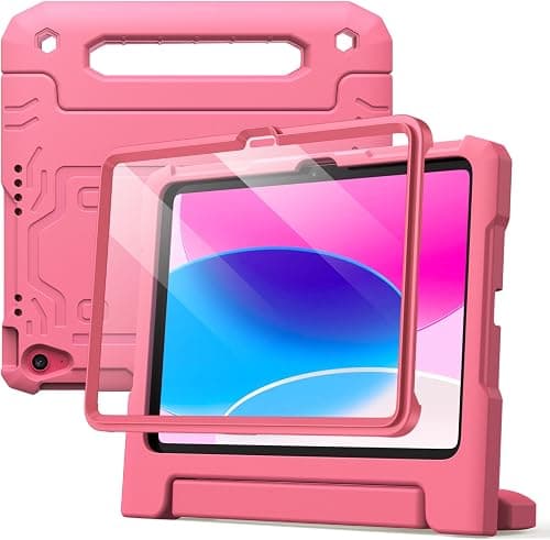 JETech Kids Case for iPad (A16) 11th/10th Gen, Pink | For 2025/2022 Model, Built-in Screen Protector, Handle Stand, Shockproof, Kid-Friendly على Amazon.ae - متتبع الأسعار