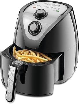 BLACK+DECKER 3.5L Manual Aerofry Air Fryer With Rapid Air Convection Technology, Black/Grey - AF200-B5 , 2 Years Warranty on Amazon.ae - Price Tracker