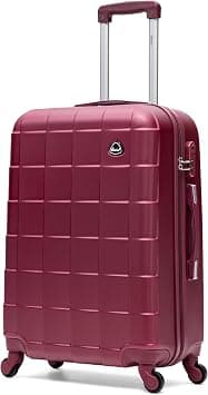 Senator Lightweight Luggage Checked Bag- 24 Inches Hardshell Suitcase Spinner Luggage for Travel A207 | ABS Medium Size Luggage with Spinner Wheels 4 (Checked Luggage 24-Inch, Burgundy) على Amazon.ae - متتبع الأسعار