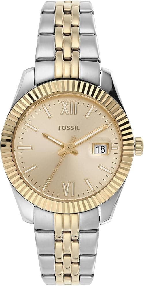 Fossil Scarlette Watch for Women, 33mm Quartz Three Hand Date Movement with Stainless Steel Strap on Amazon - Best Deal Finder