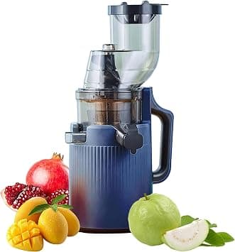 Juicer Machines, 200W Fruit Juicer, Cold Press Juicer with 90MM Wide Feed Chute Fit Whole Vegetable and Fruit, Slow Masticating Juicer Machines with High Juice Yield,Easy to Clean, Blue on Amazon.ae - Price Tracker