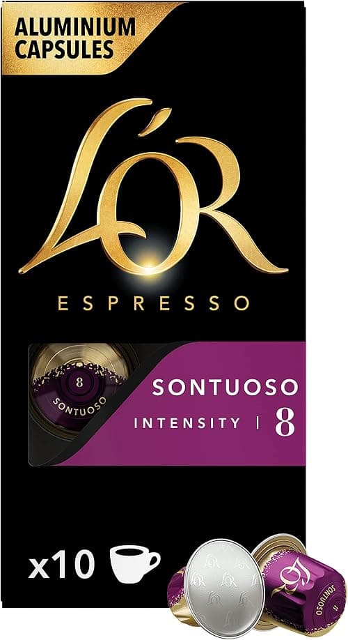 L'OR - Espresso Coffee - Sontouso - Core Collection - Intensity 8 - Medium Roast - 10 Aluminium Capsules Compatible with Nespresso Original Machine (Pack of 1) on Amazon.ae - Price Tracker