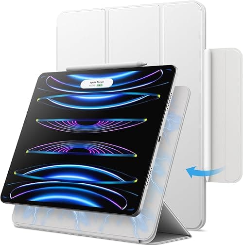 JETech Magnetic Case for iPad Pro 12.9" 6/5/4/3, Silver | For 2022/2021/2020/2018 Model, Slim Smart Design Cover, Auto Wake/Sleep, Lightweight Protection على Amazon.ae - متتبع الأسعار