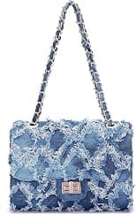 MKP Women Small Shoulder Bags Quilted Crossbody Distressed Jean Denim Purse Evening Bag Clutch Handbag with Chain Strap - Best Deal Finder