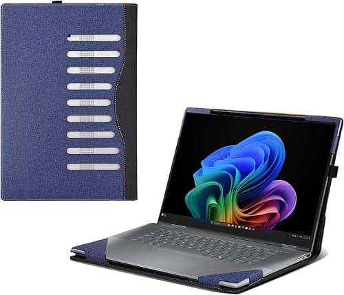 Laptop Case for HP Omnibook X Flip 16" Next Gen AI Laptop(16-asXXXXna 16-arXXXXna 16-ar0047nr) 2-in-1 16inches[Not Other Models] PU Leather Protective Bag Detachable Shell (Blue) على Amazon.ae - متتبع الأسعار