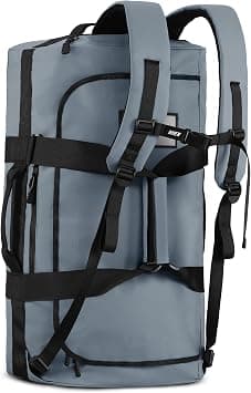 MIER Water Resistant Backpack Duffle Heavy Duty Convertible Duffle Bag with Backpack Straps for Gym, Sports, Travel, Gray, 60L, Heavy Duty Convertible Duffle Bag With Backpack Straps on Amazon.ae - Price Tracker