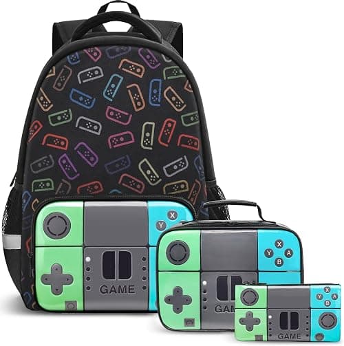 Beaulyn School Backpack For Boys Kids Game School Bag Middle Primary Student Bookbags Travel Rucksack Laptop Backpack For Boy Teens on Amazon.ae - Price Tracker