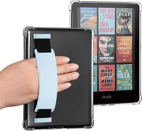 iDLEHANDS Clear Case for 7" Tablet Case - Ultra Slim Soft TPU Transparent Cover & Lightweight with Hand-Strap, Blue على Amazon.ae - متتبع الأسعار