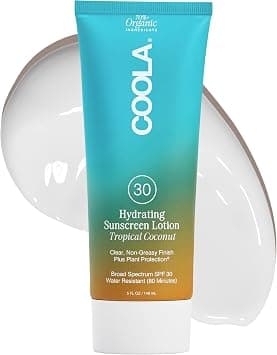 COOLA Organic Sunscreen SPF 30 Sunblock Body Lotion, Dermatologist Tested Skin Care For Daily Protection, Vegan And Gluten Free, Tropical Coconut, 5 Fl Oz - Best Deal Finder