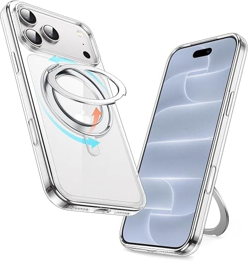 JETech 360° Rotatable Ring Stand Case for iPhone 18 Pro Max, Clear on Amazon.ae - Price Tracker