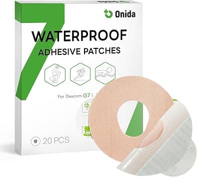 Onida Dexcom G7 Adhesive Patches 20PCS Over Patches for Dexcom G7 & Stelo CGM,Pre-Cut Adhesive Overpatches Waterproof, Continuous Glucose Monitor Sensor Cover على Amazon.ae - متتبع الأسعار